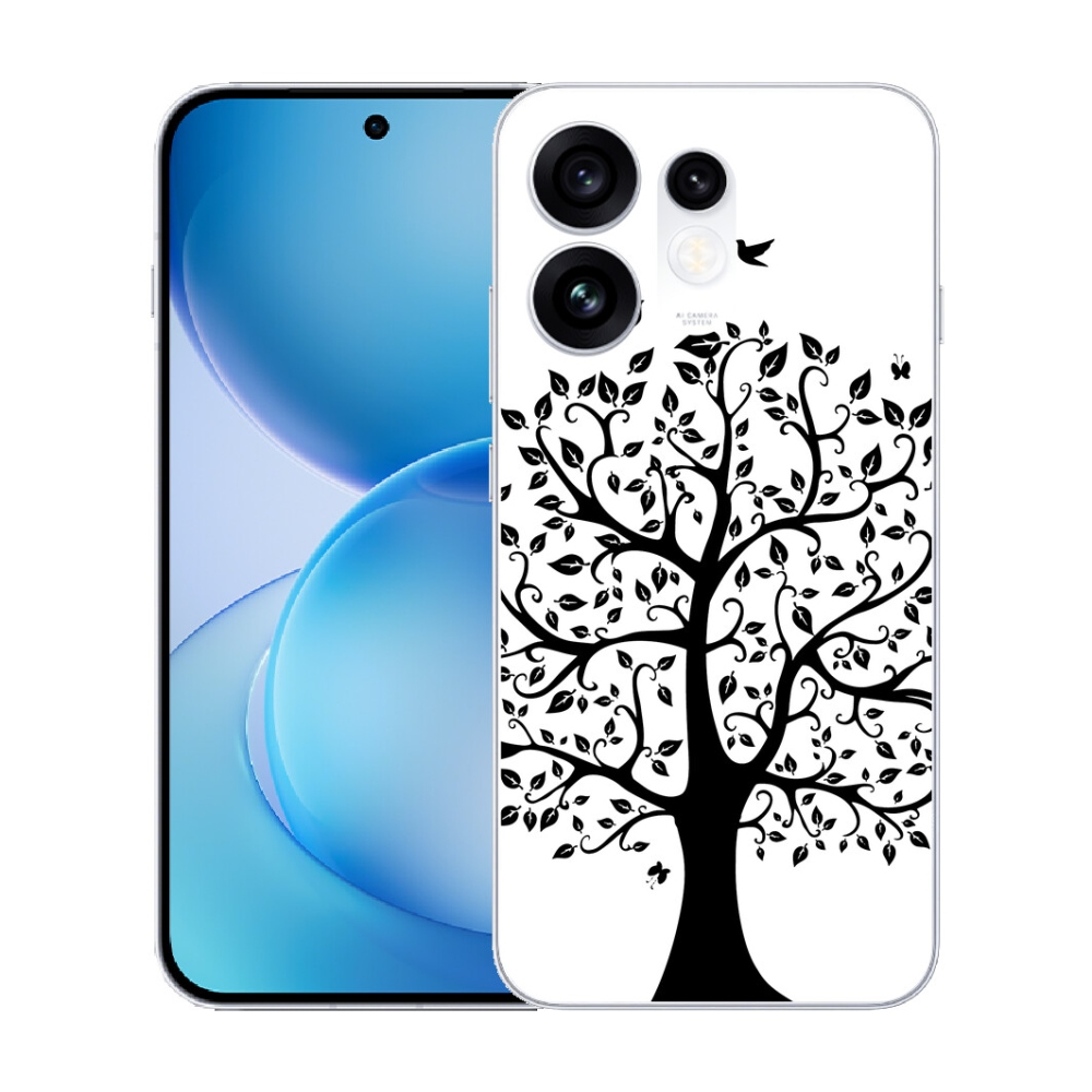 Gélový kryt mmCase na Oppo Reno 16 5G - čiernobiely strom