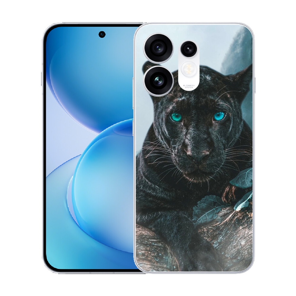 Gélový kryt mmCase na Oppo Reno 16 5G - čierny panter