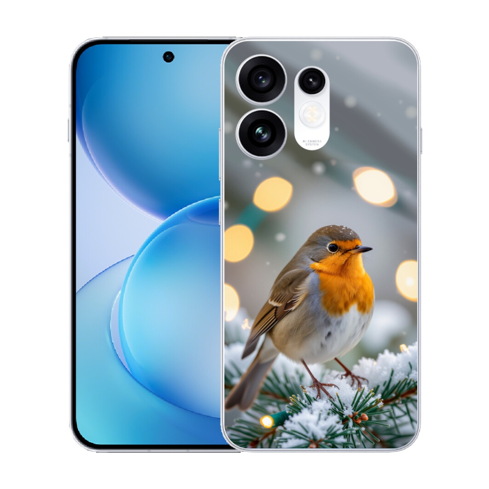 Gélový kryt mmCase na Oppo Reno 16 5G - červienka v zime