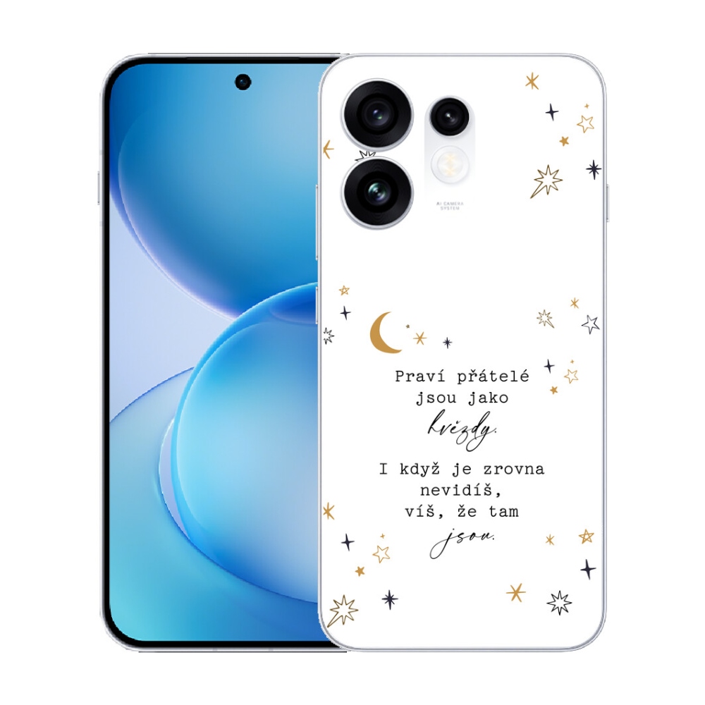Gélový kryt mmCase na Oppo Reno 16 5G - citát 6 biele pozadie