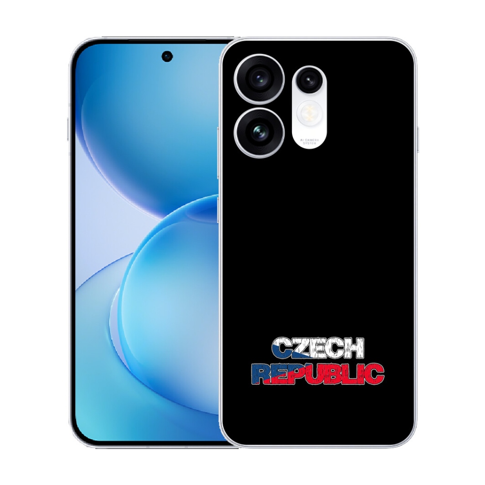 Gélový kryt mmCase na Oppo Reno 16 5G - Slovak Republic čierne pozadie