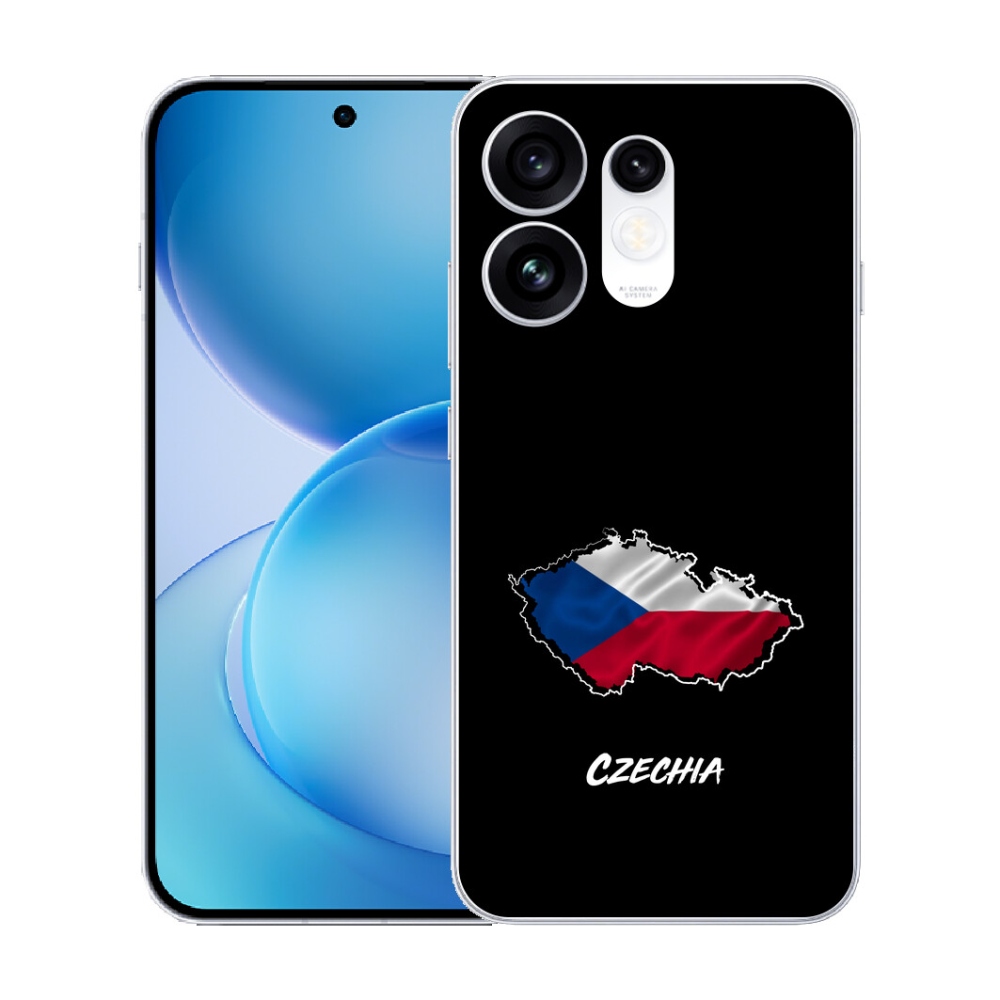 Gélový kryt mmCase na Oppo Reno 16 5G - Slovakia čierne pozadie