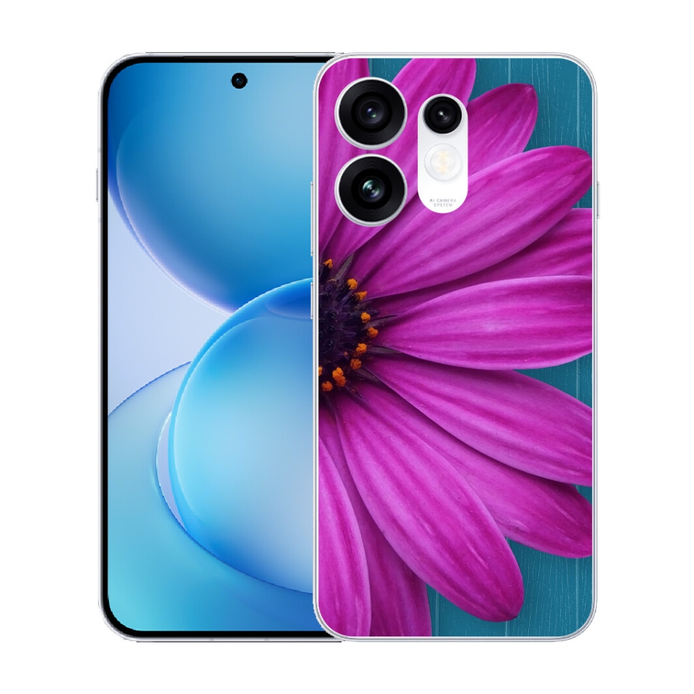Gélový kryt mmCase na Oppo Reno 16 5G - fialová margaréta