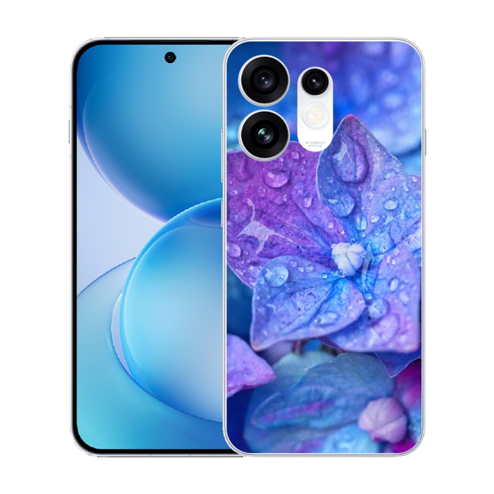 Gélový kryt mmCase na Oppo Reno 16 5G - fialový kvet