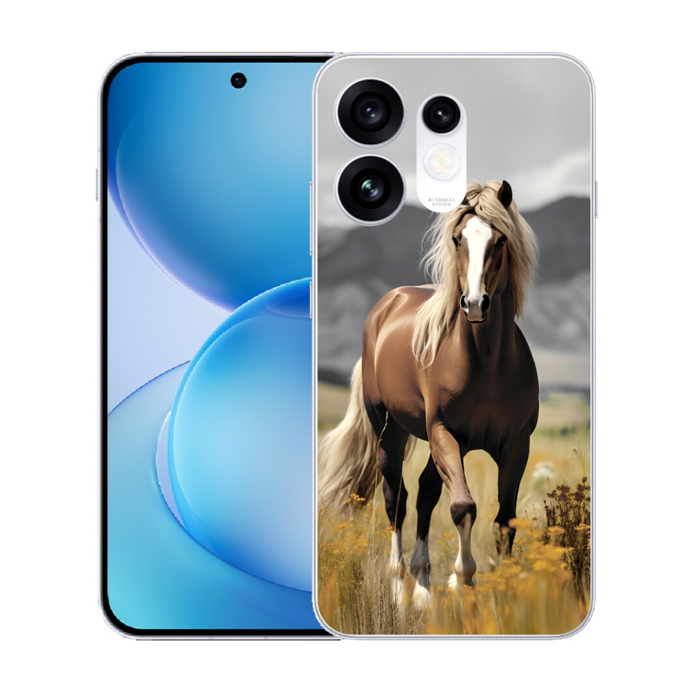 Gélový kryt mmCase na Oppo Reno 16 5G - hnedý kôň 1
