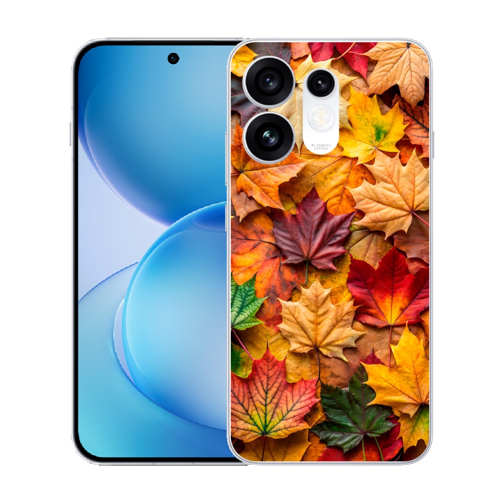 Gélový kryt mmCase na Oppo Reno 16 5G - javorové listy 2