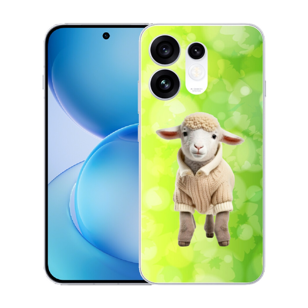 Gélový kryt mmCase na Oppo Reno 16 5G - jahňa vo svetri