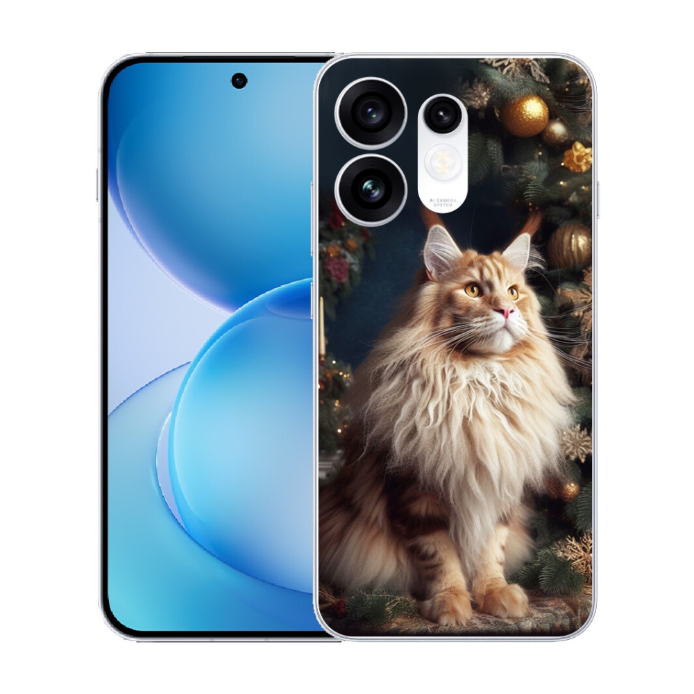 Gélový kryt mmCase na Oppo Reno 16 5G - mačka pri stromčeku