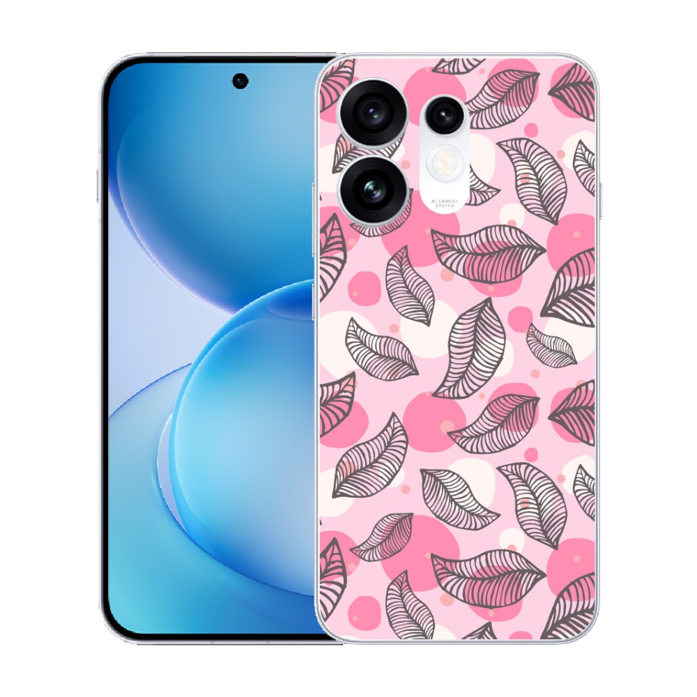 Gélový kryt mmCase na Oppo Reno 16 5G - kreslené padajúce listy
