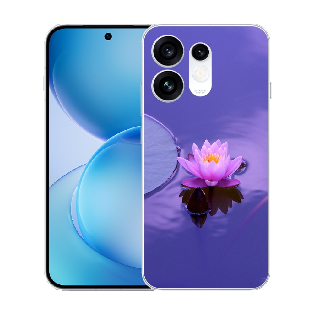 Gélový kryt mmCase na Oppo Reno 16 5G - kvet na hladine