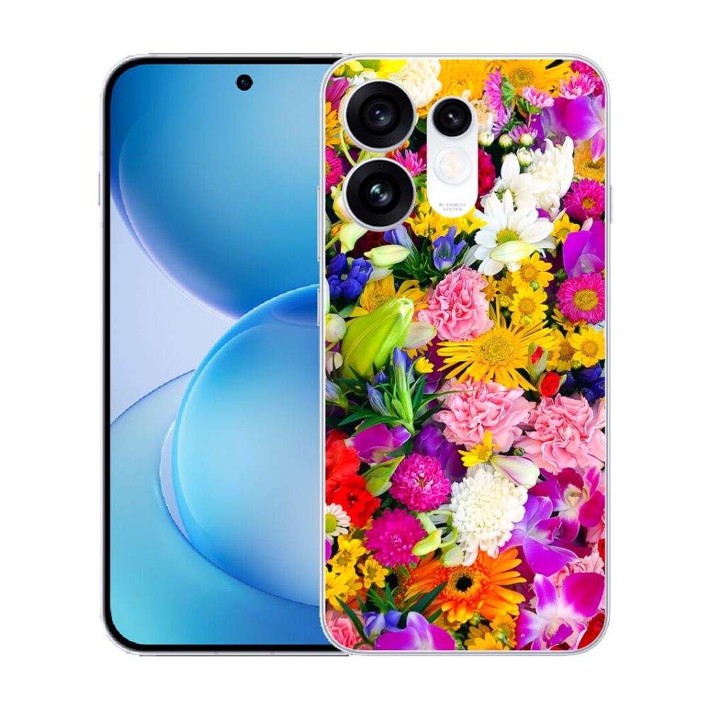 Gélový kryt mmCase na Oppo Reno 16 5G - kvety 12