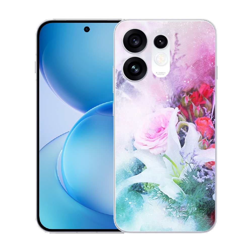 Gélový kryt mmCase na Oppo Reno 16 5G - kvety 4