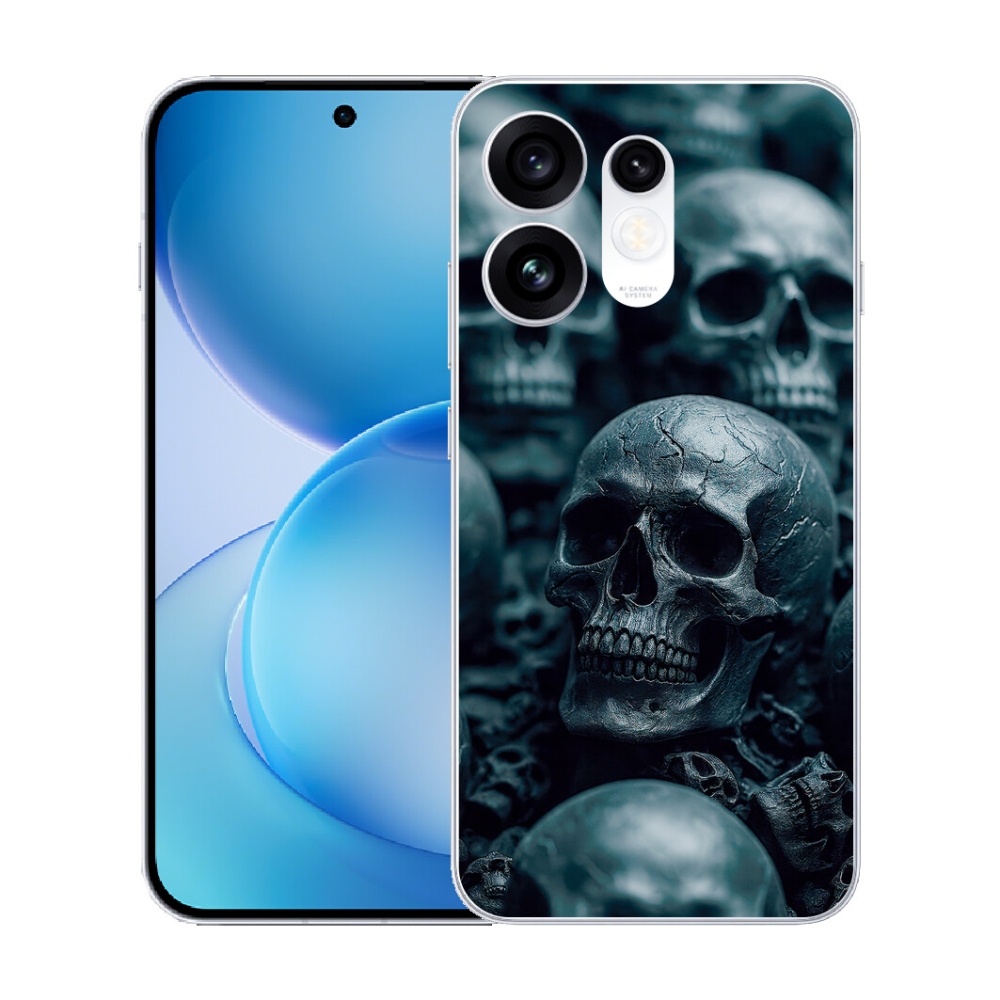 Gélový kryt mmCase na Oppo Reno 16 5G - lebka 2
