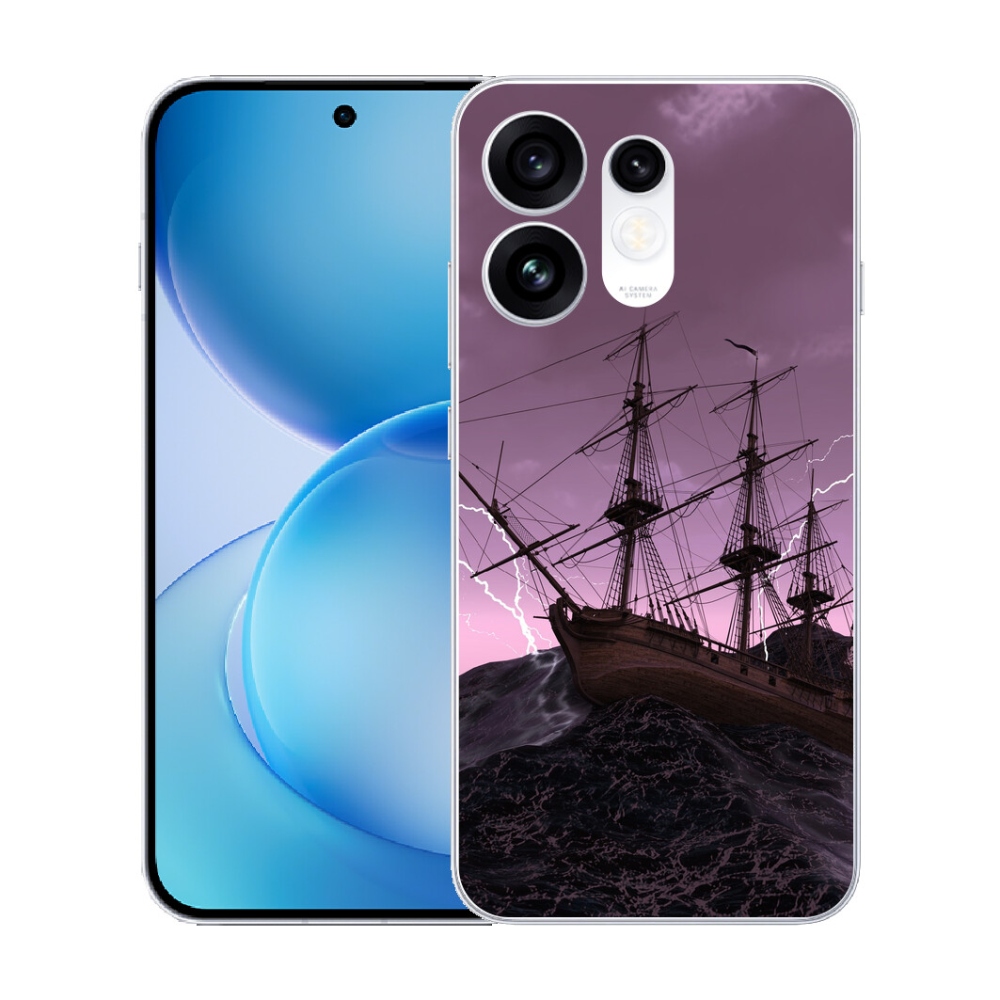 Gélový kryt mmCase na Oppo Reno 16 5G - loď v búrke