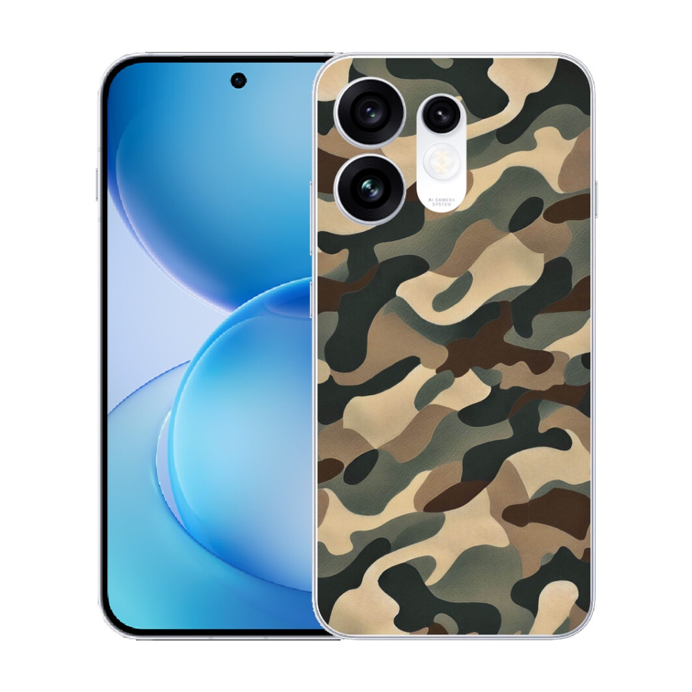 Gélový kryt mmCase na Oppo Reno 16 5G - maskáčový vzor 11