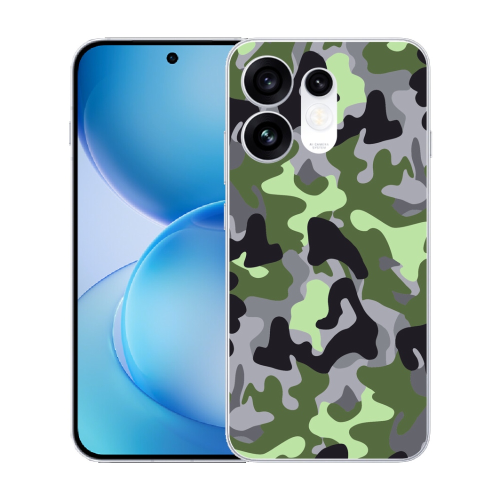 Gélový kryt mmCase na Oppo Reno 16 5G - maskáčový vzor 7