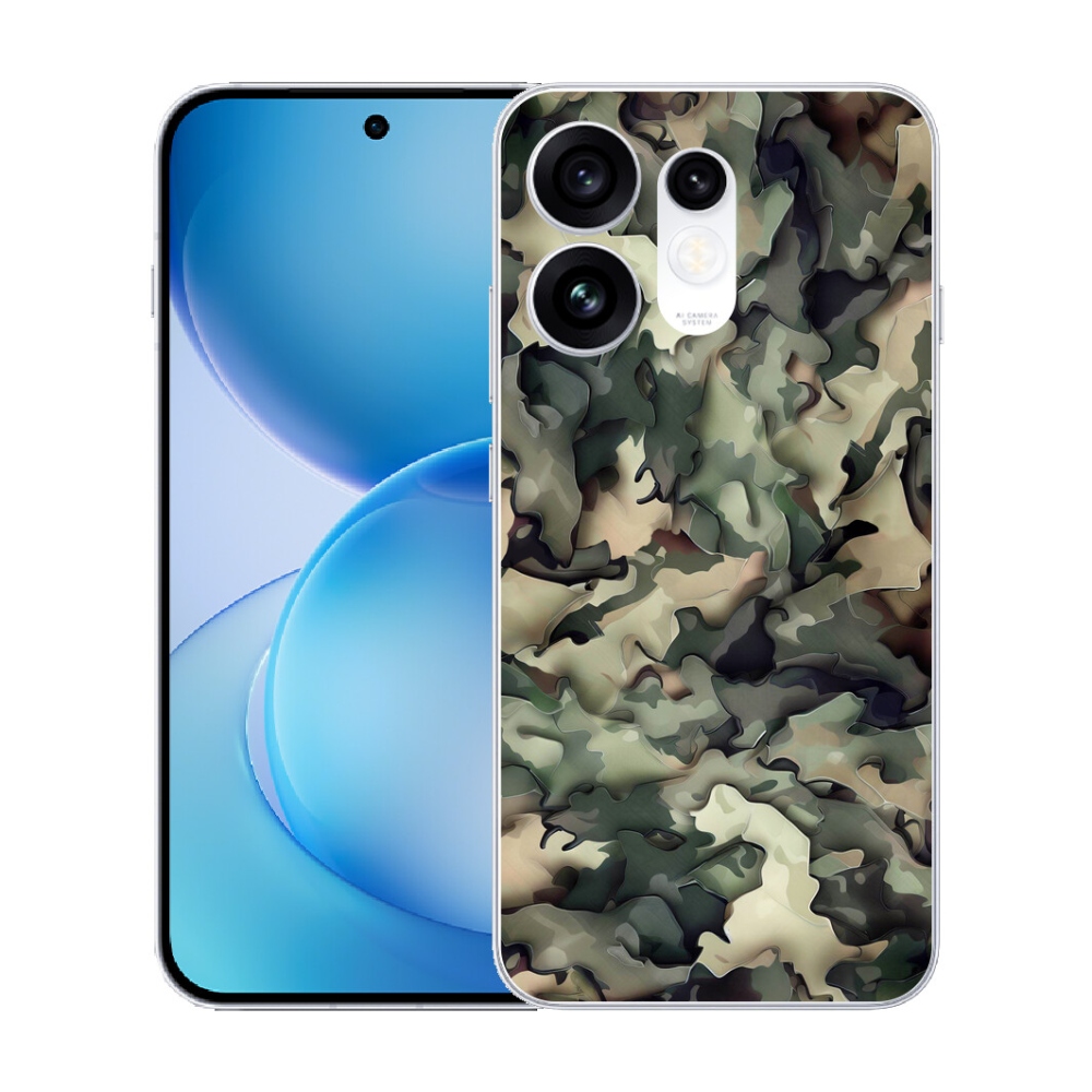 Gélový kryt mmCase na Oppo Reno 16 5G - maskáčový vzor 9