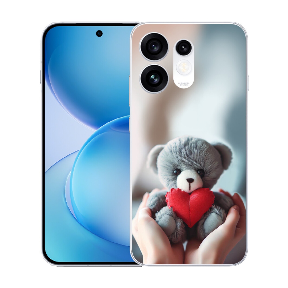 Gélový kryt mmCase na Oppo Reno 16 5G - medvedík pre zamilovaných
