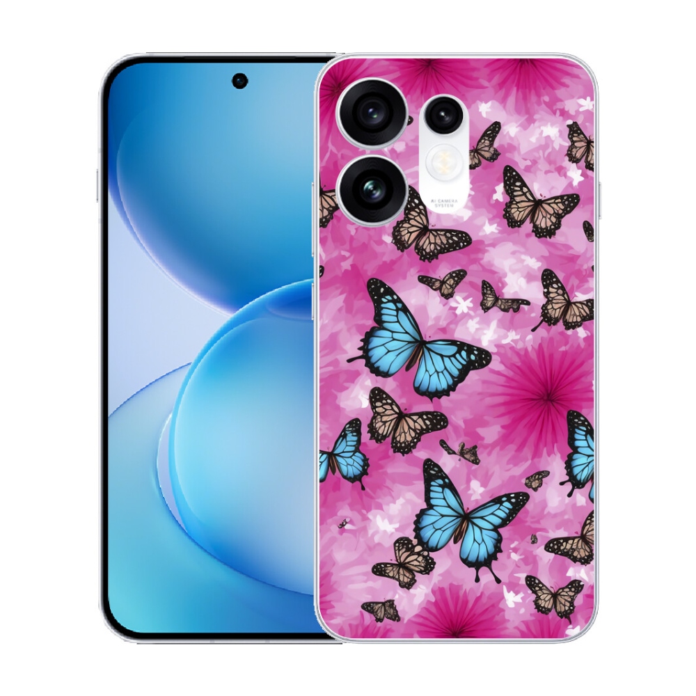 Gélový kryt mmCase na Oppo Reno 16 5G - motýlia záhrada