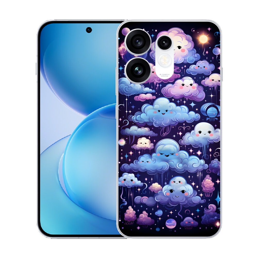 Gélový kryt mmCase na Oppo Reno 16 5G - mráčiky