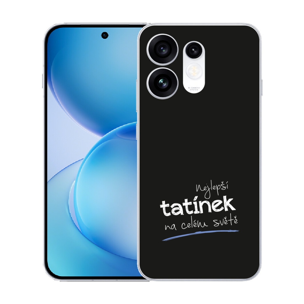 Gélový kryt mmCase na Oppo Reno 16 5G - najlepší otec 4 čierne pozadie