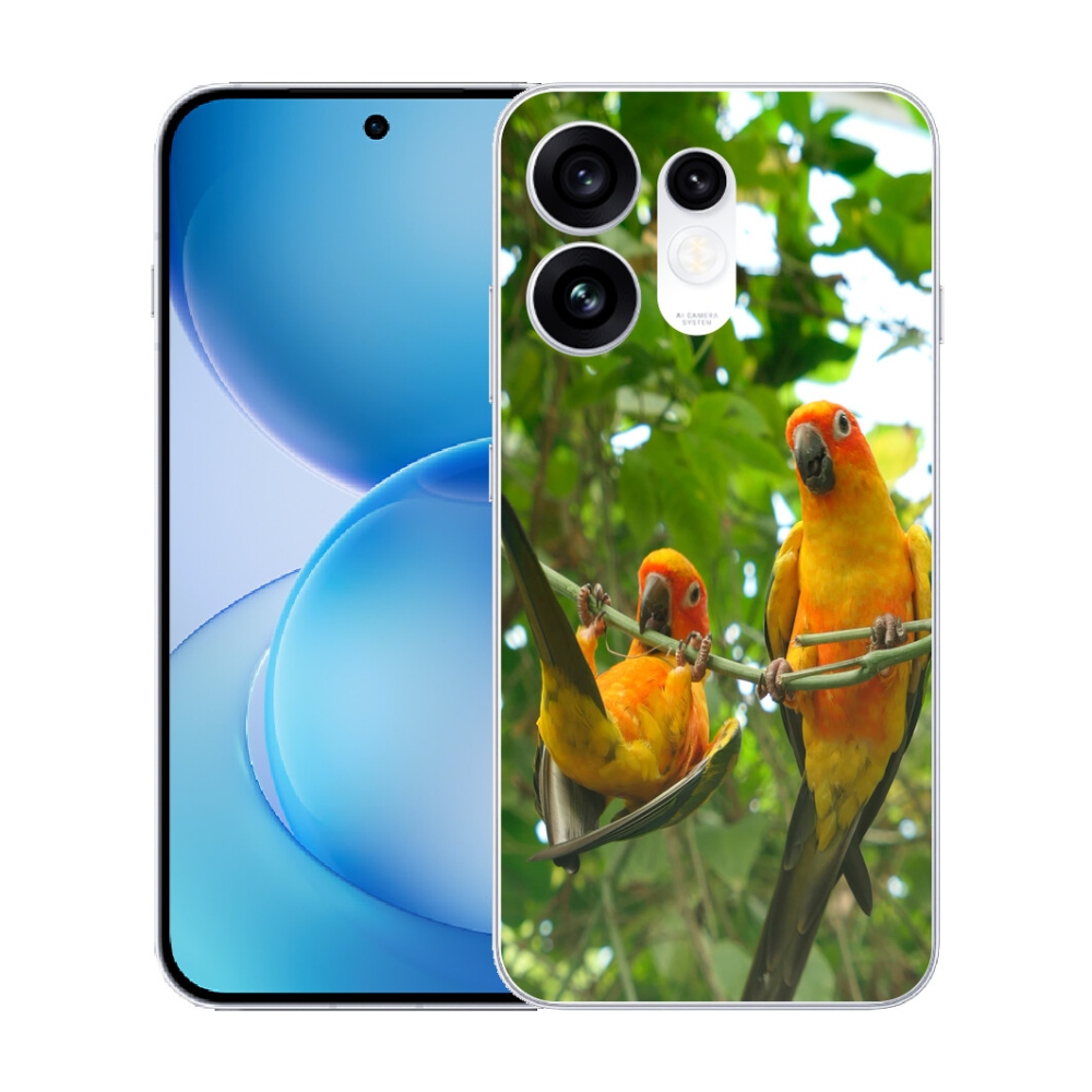 Gélový kryt mmCase na Oppo Reno 16 5G - papagáje aratingy