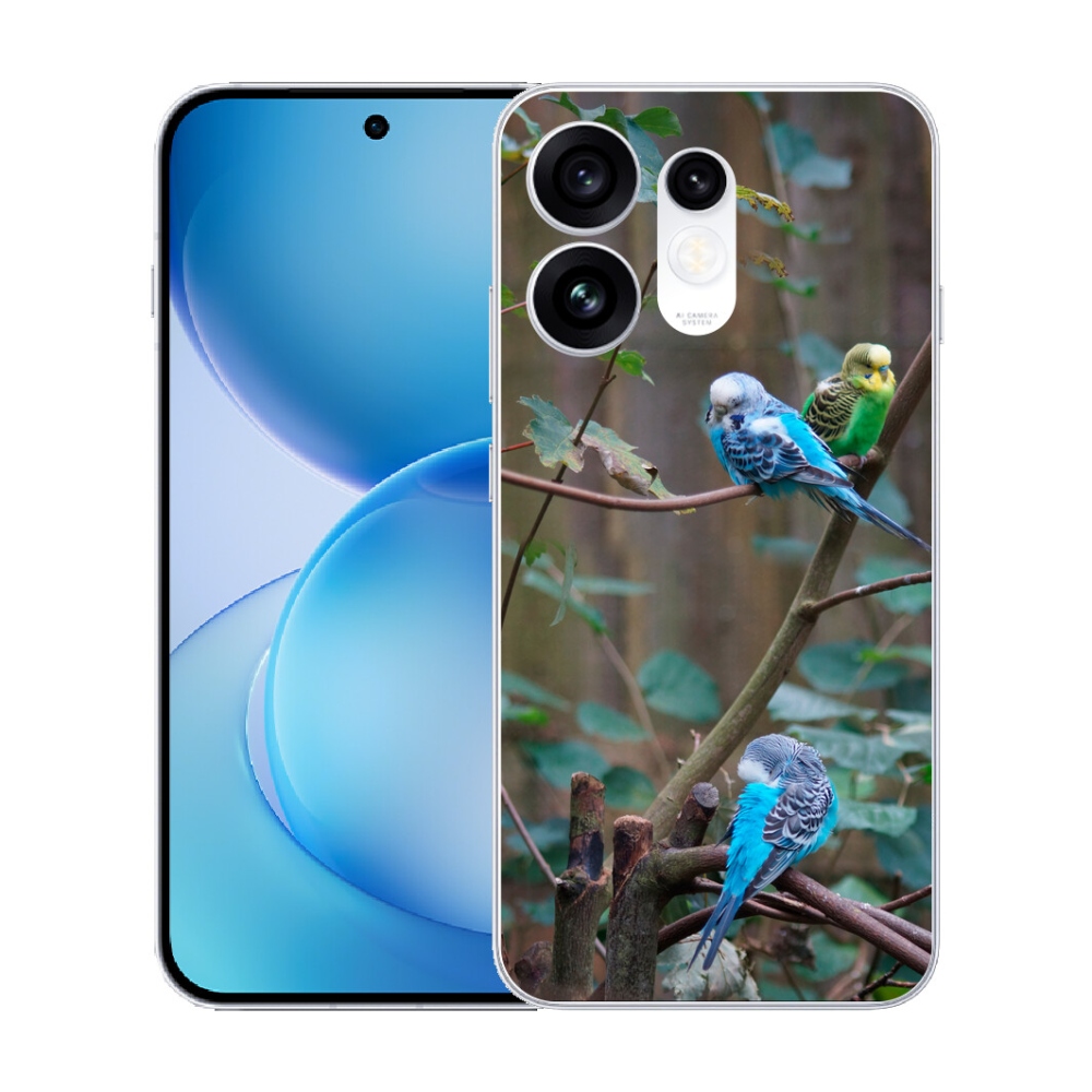 Gélový kryt mmCase na Oppo Reno 16 5G - papagáje na vetve