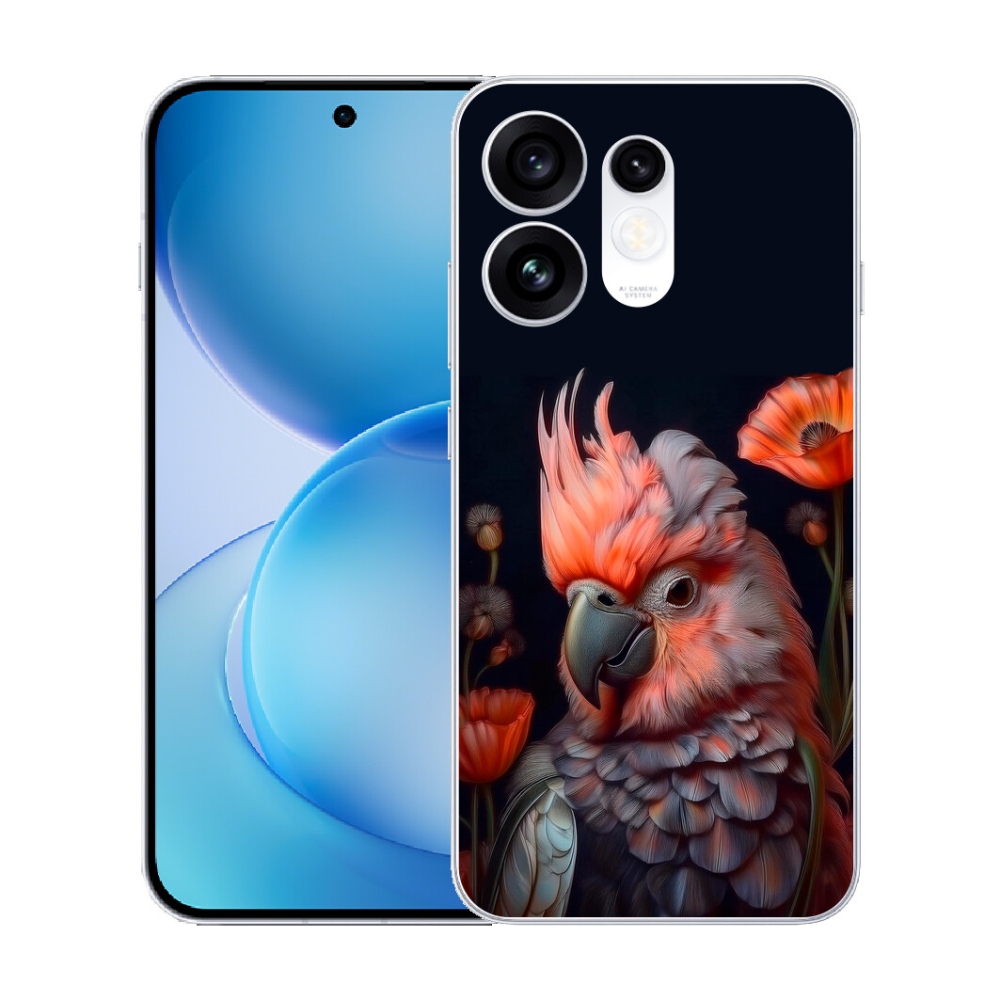 Gélový kryt mmCase na Oppo Reno 16 5G - papagáj kakadu vo farbách