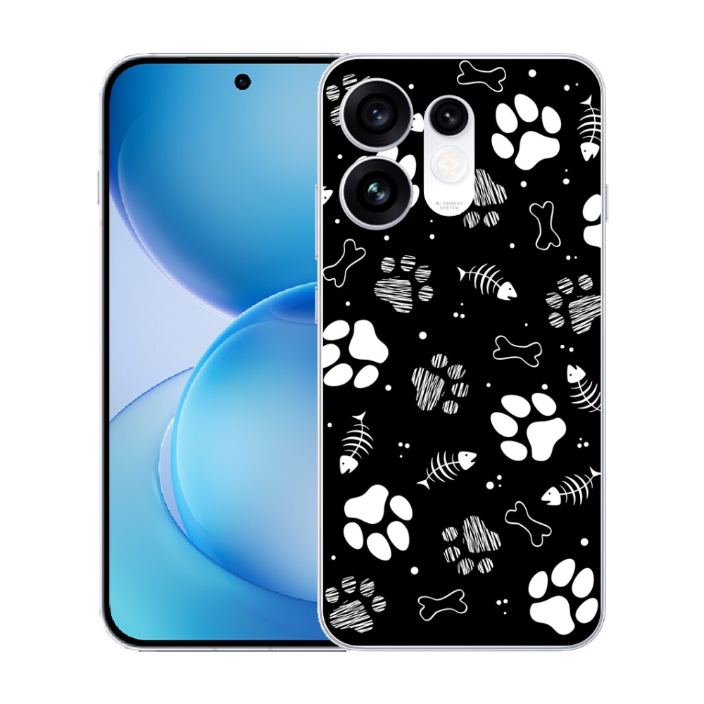 Gélový kryt mmCase na Oppo Reno 16 5G - psie labky