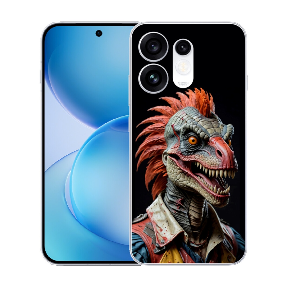 Gélový kryt mmCase na Oppo Reno 16 5G - punk dinosaurus