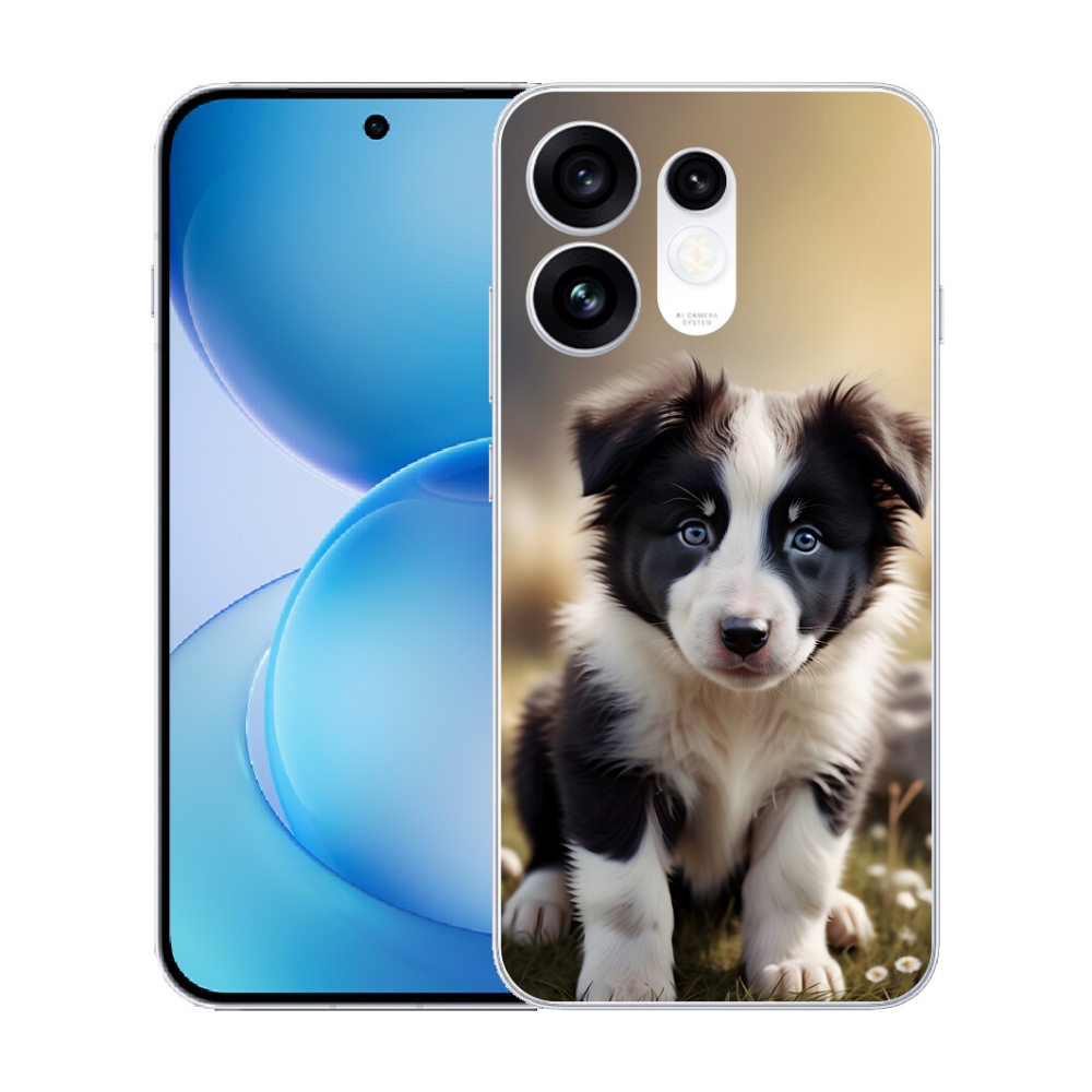 Gélový kryt mmCase na Oppo Reno 16 5G - roztomilá border kólia