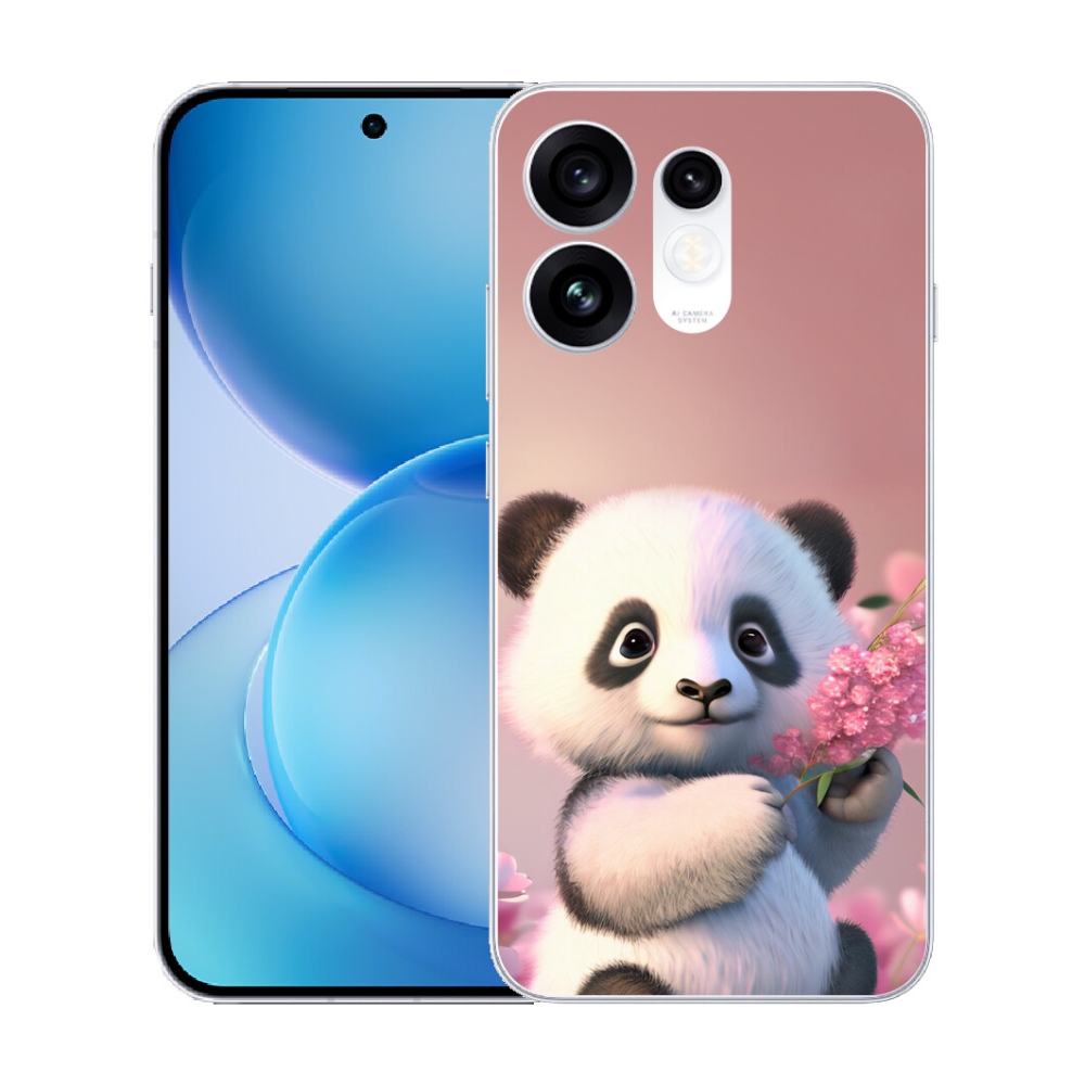 Gélový kryt mmCase na Oppo Reno 16 5G - roztomilá panda
