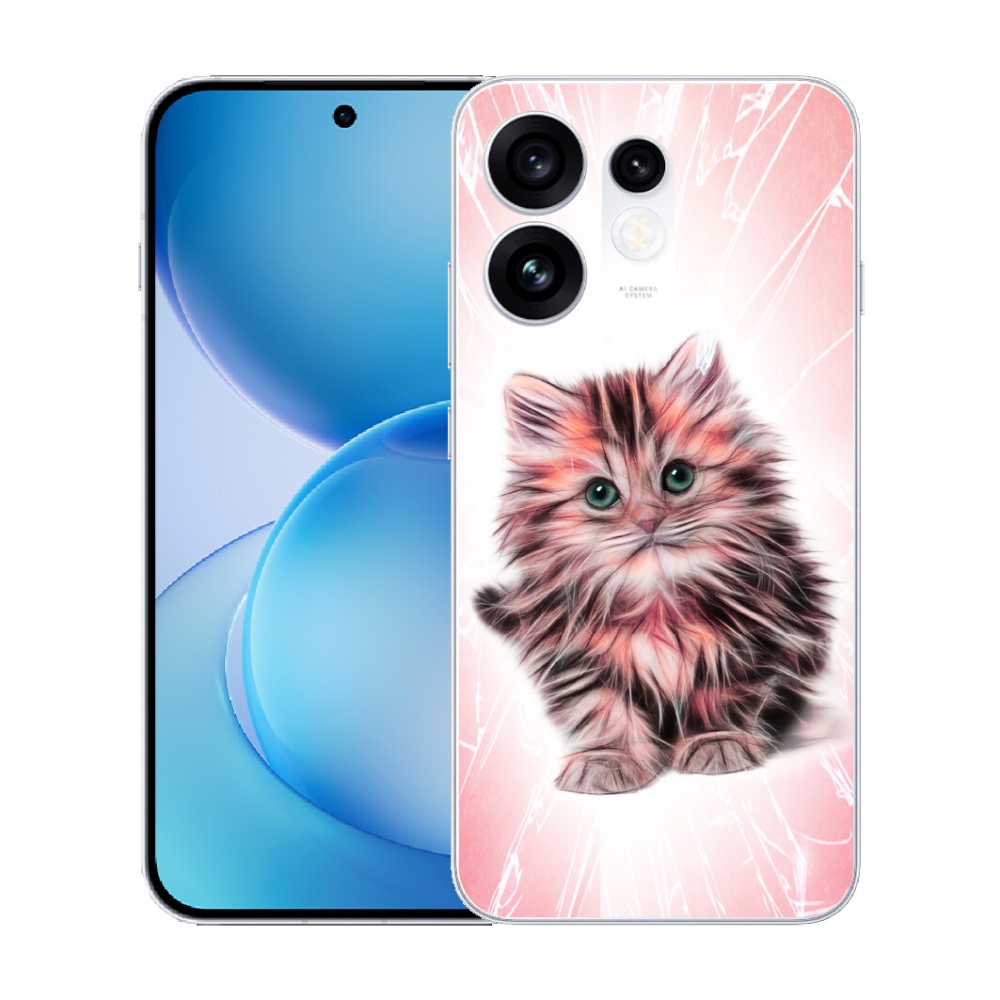 Gélový kryt mmCase na Oppo Reno 16 5G - roztomilé mačiatko