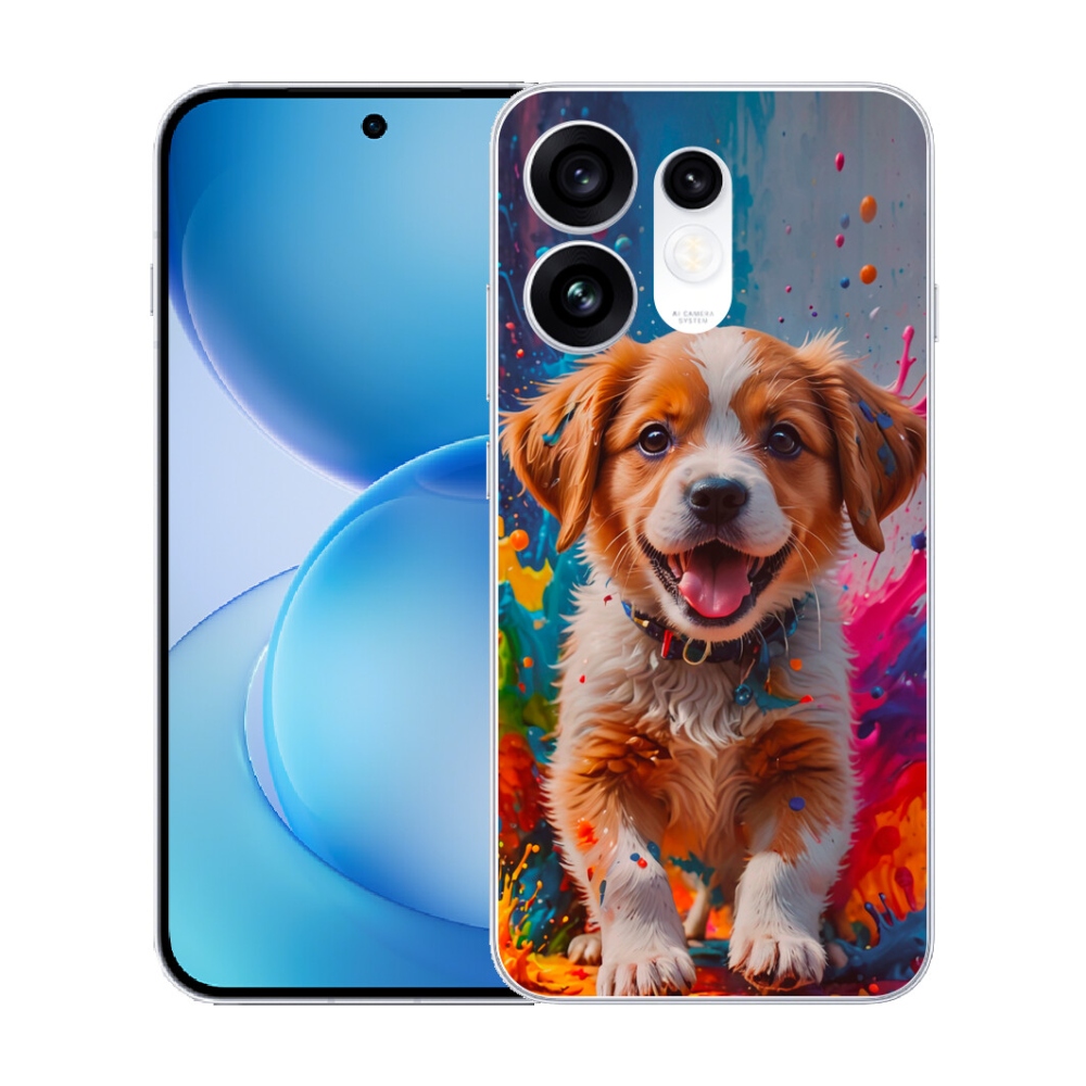 Gélový kryt mmCase na Oppo Reno 16 5G - roztomilé šteňa 3