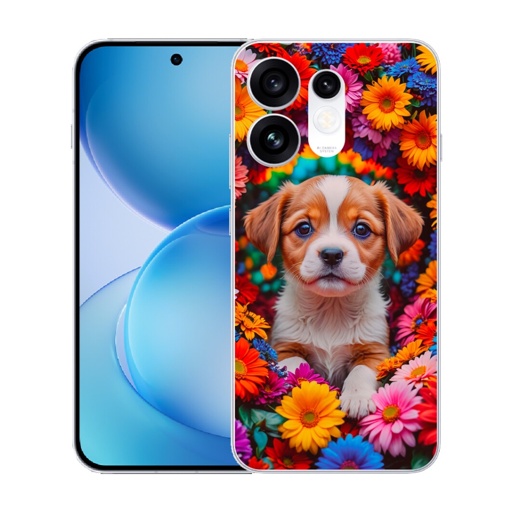 Gélový kryt mmCase na Oppo Reno 16 5G - roztomilé šteňa