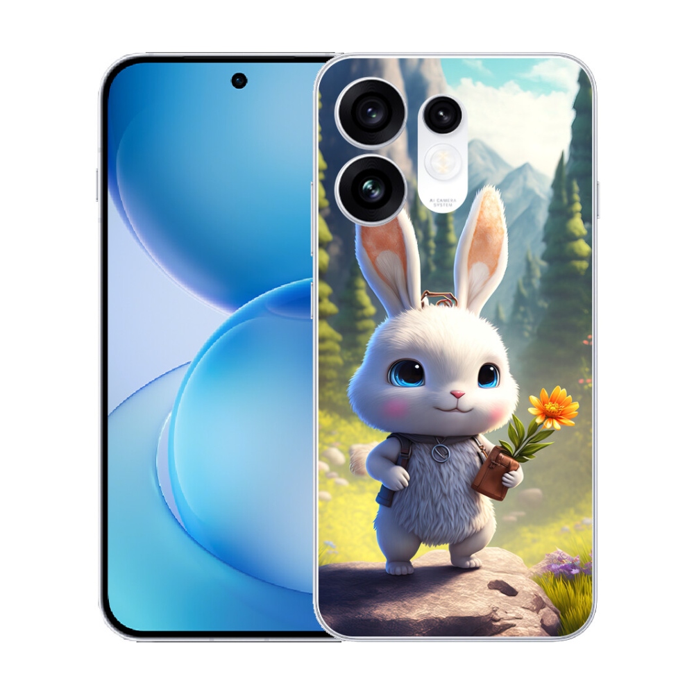 Gélový kryt mmCase na Oppo Reno 16 5G - roztomilý zajačik