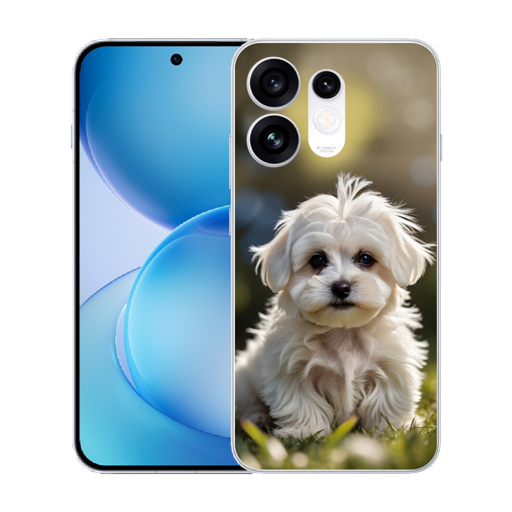 Gélový kryt mmCase na Oppo Reno 16 5G - roztomilý maltézsky psík