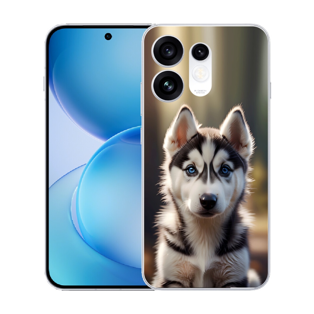 Gélový kryt mmCase na Oppo Reno 16 5G - roztomilý sibírsky husky