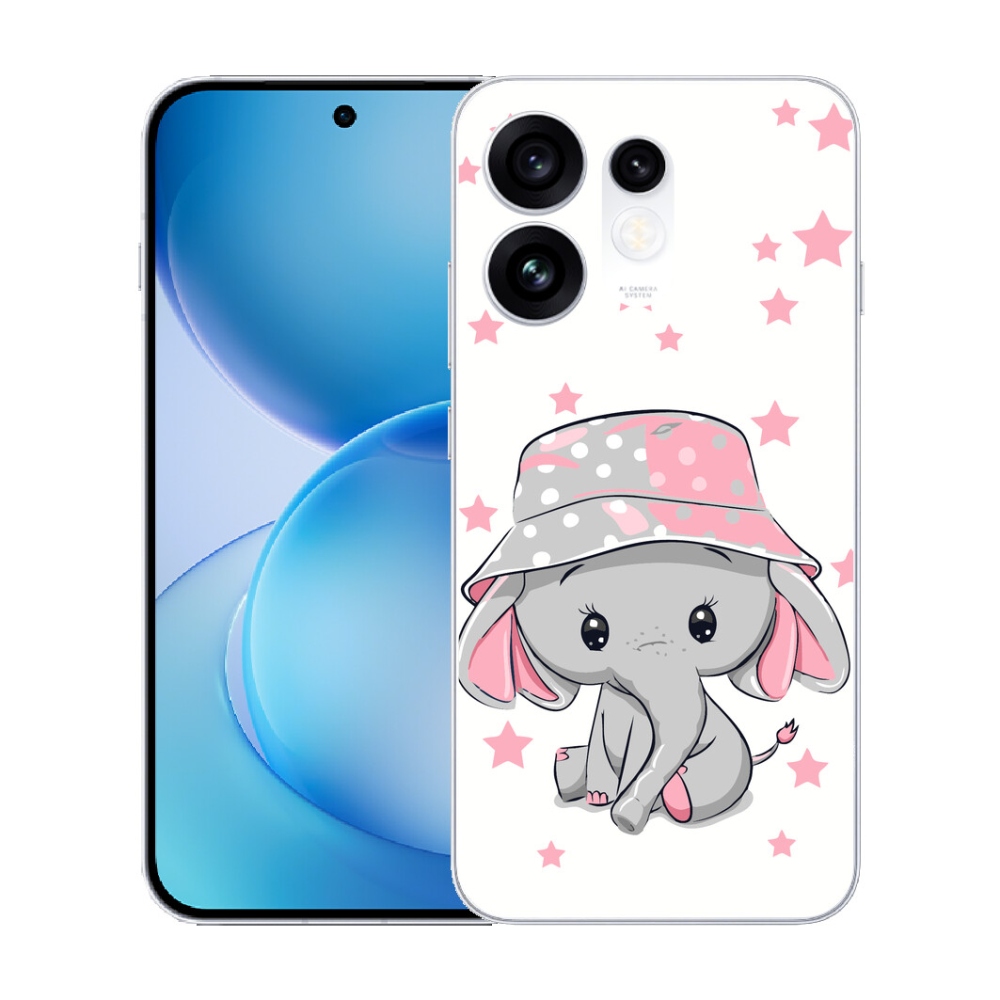 Gélový kryt mmCase na Oppo Reno 16 5G - ružový slon