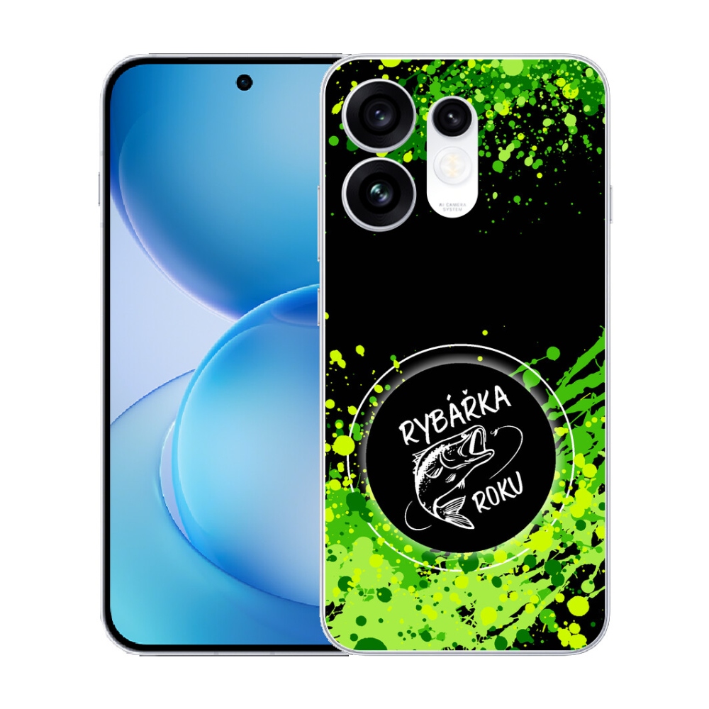 Gélový kryt mmCase na Oppo Reno 16 5G - rybárka roka čierne pozadie