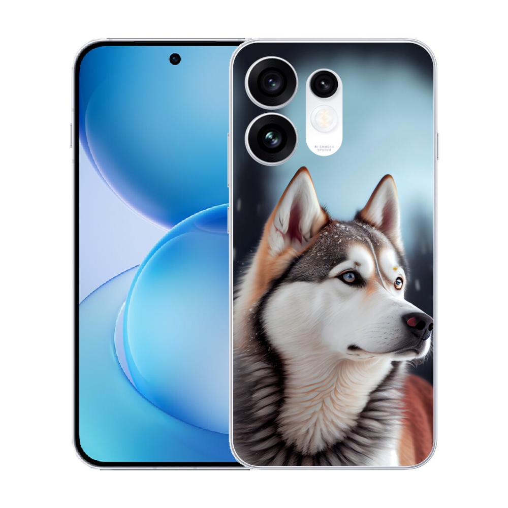Gélový kryt mmCase na Oppo Reno 16 5G - sibírsky husky