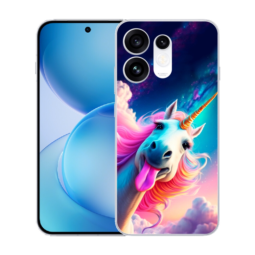 Gélový kryt mmCase na Oppo Reno 16 5G - šialený jednorožec