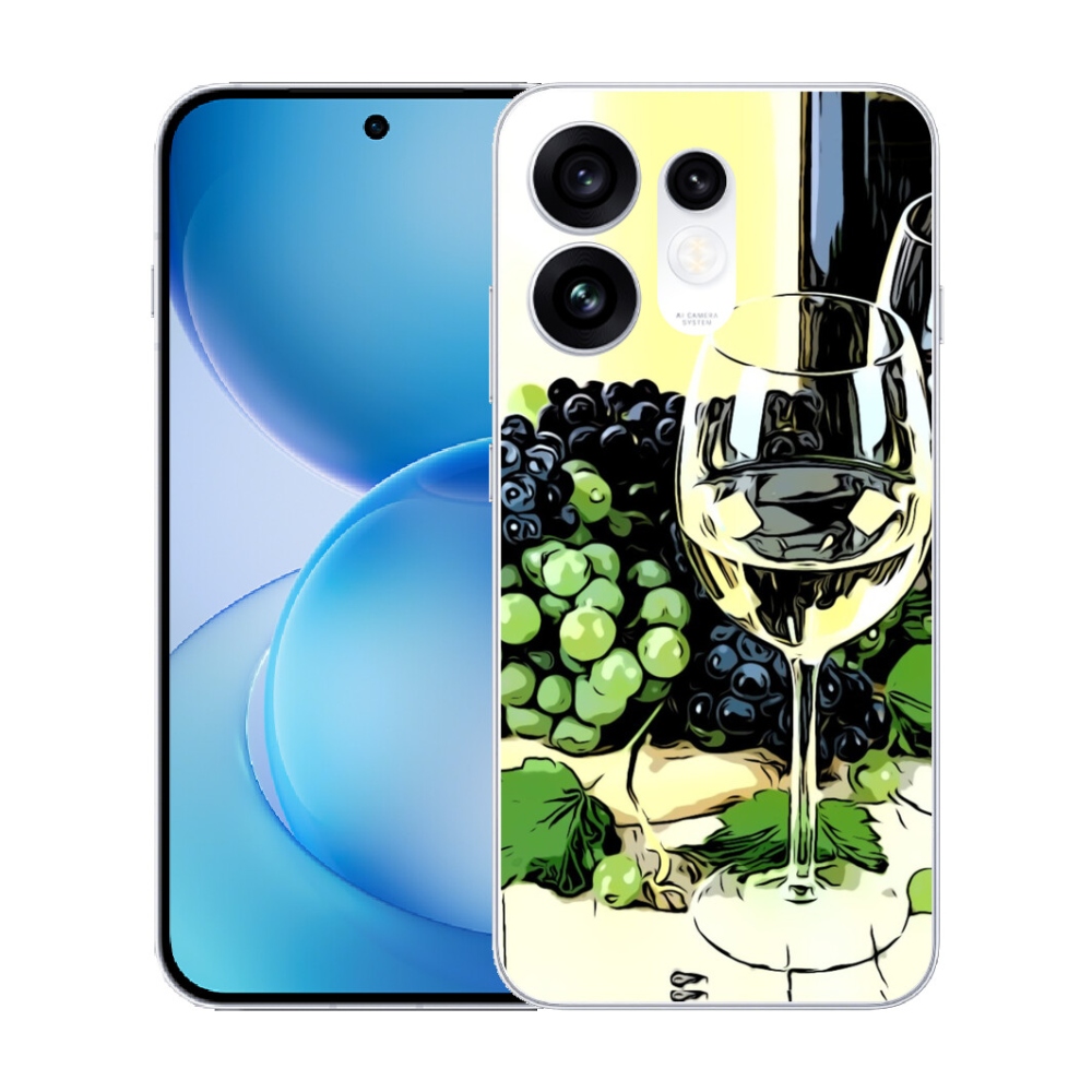 Gélový kryt mmCase na Oppo Reno 16 5G - pohár vína