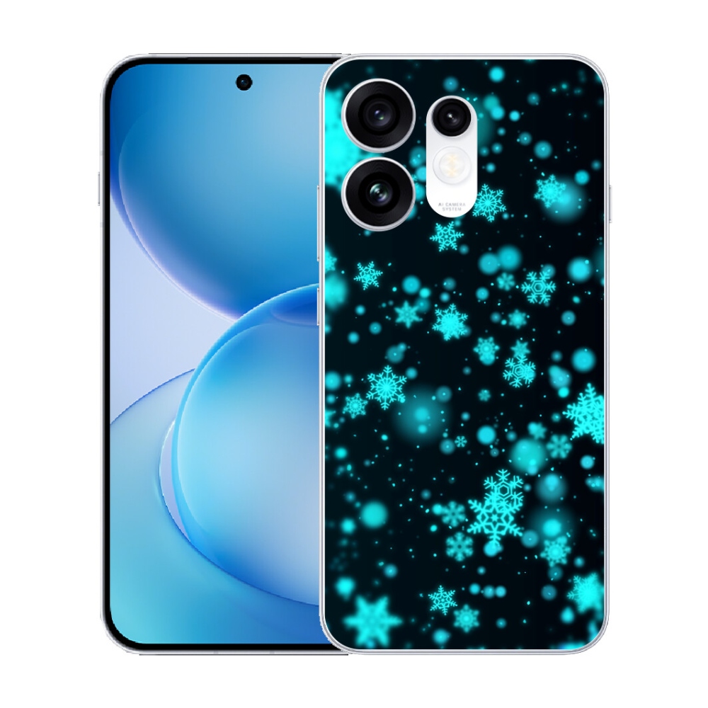 Gélový kryt mmCase na Oppo Reno 16 5G - snehové vločky 1