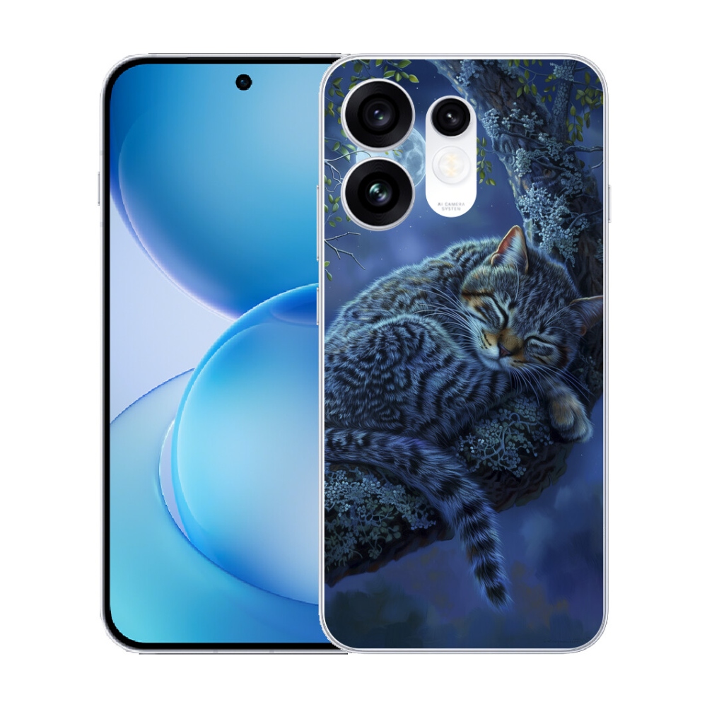 Gélový kryt mmCase na Oppo Reno 16 5G - spiaca mačka