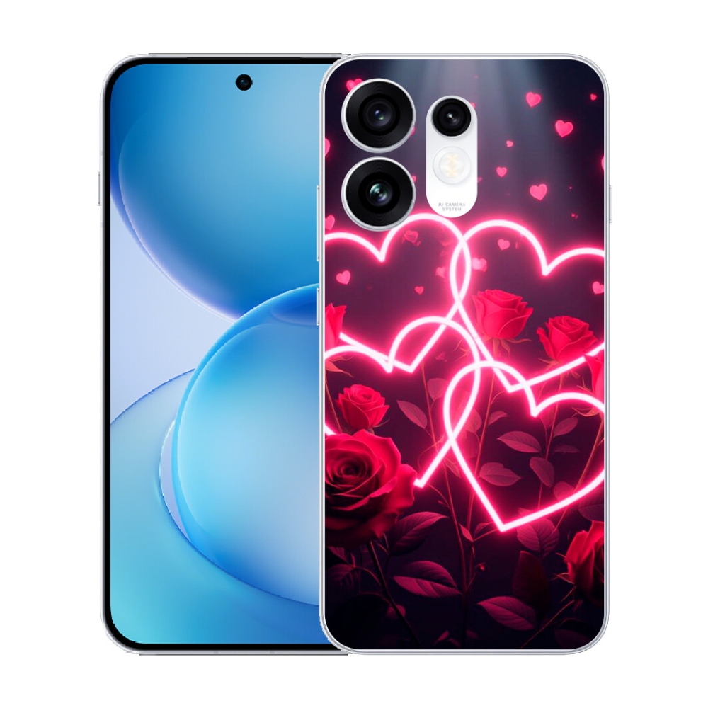Gélový kryt mmCase na Oppo Reno 16 5G - srdce lásky