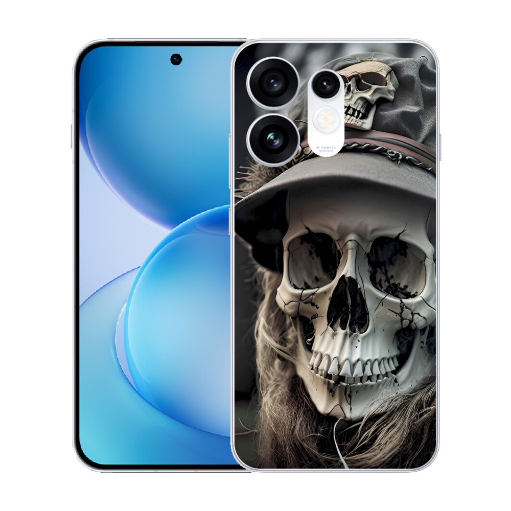 Gélový kryt mmCase na Oppo Reno 16 5G - temná lebka