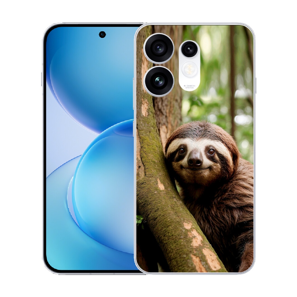 Gélový kryt mmCase na Oppo Reno 16 5G - usmievavý leňochod