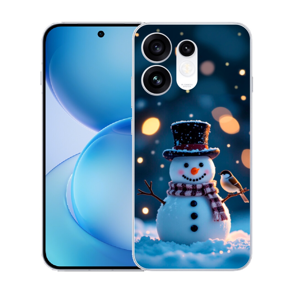 Gélový kryt mmCase na Oppo Reno 16 5G - vianočný snehuliak