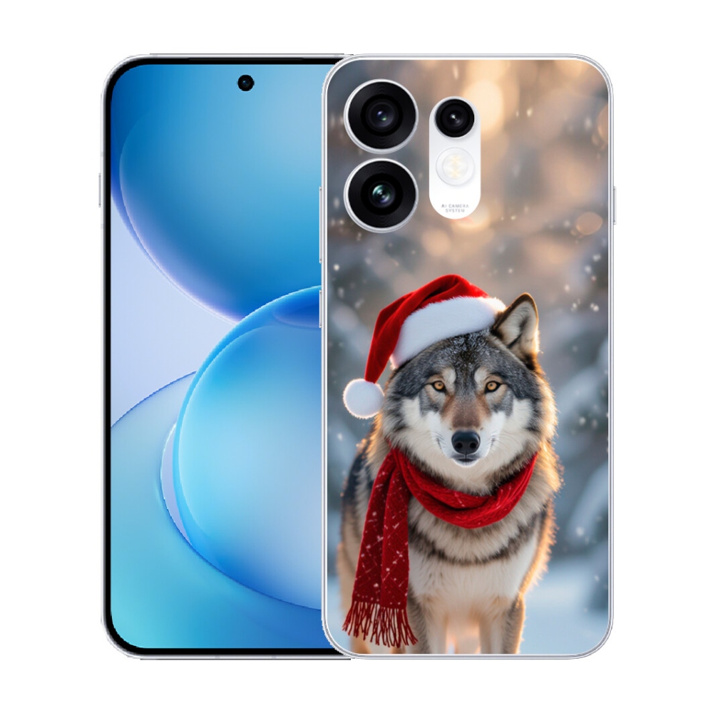 Gélový kryt mmCase na Oppo Reno 16 5G - vianočný vlk